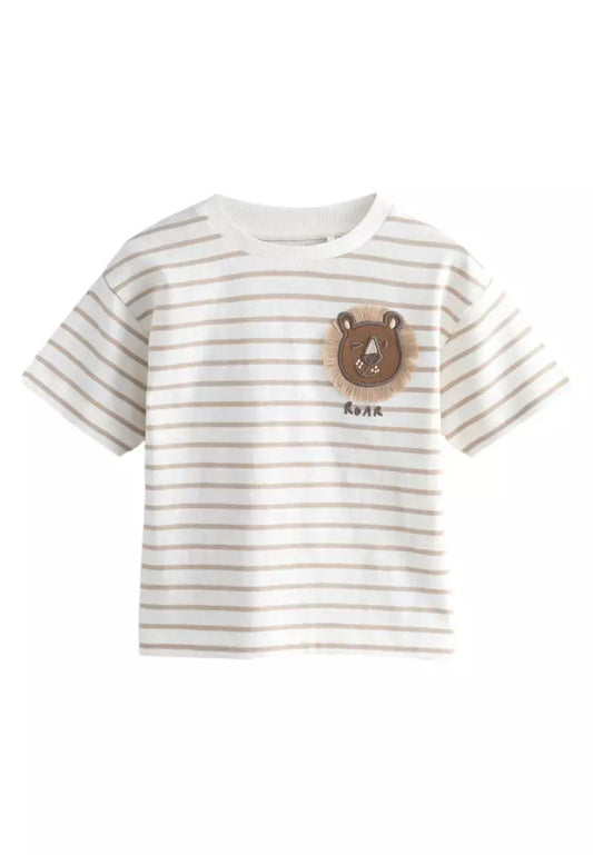 100% Cotton Short Sleeve Stripe T-Shirt